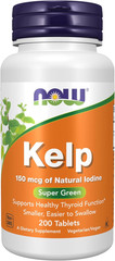 NOW Kelp 200 Count Iodine Supplement 150 mcg Supports Thyroid Health