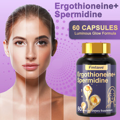 L-Ergothioneine 25 mg Spermidine Supplement for Longevity & Cellular 60 Veg Caps