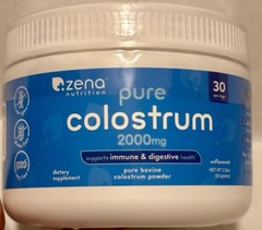Zena Nutrition Pure Colostrum Powder 2000Mg 30 Servings Exp 02/28 Not In Box