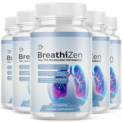 (5 Pack) Breathizen Advanced Lungs Support Supplement Breathi Zen 300 Capsules