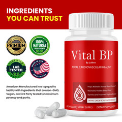 (5 Pack) Vital BP Capsules VitalBP Total Cardiovascular Health Pills (300 ct)