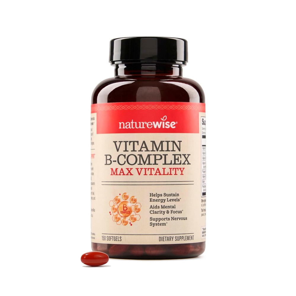 NatureWise Vitamin B Complex for Women and Men – 150 Count (Pack of 1), Red