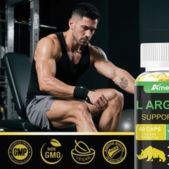 L-Arginine 60 Nitric Oxide,Testosterone Booster,Energy Support Capsules 3000 mg