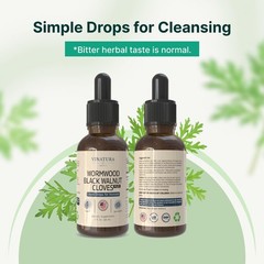 VINATURA Wormwood Black Walnut Cloves Liquid – Cleanse, Detox for Humans with…