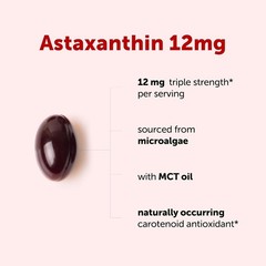 Astaxanthin Softgels 12mg MCT Oil Antioxidant Supplement 45 Count