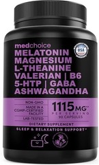 12-in-1 Melatonin Sleep Capsules Magnesium Ashwagandha 90 Count