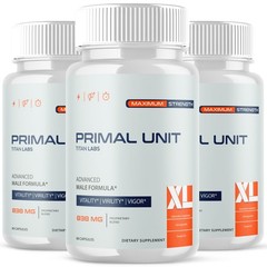 (3 Pack) Primal Unit XL Advanced Male Support Supplement PrimalUnitXL 180 Caps