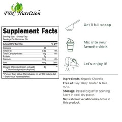 FDC Organic Chlorella Powder, 1lb, Non GMO, Gluten Free, Broken Cell Wall