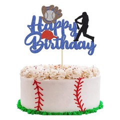 1 Pack Baseball Theme Cake Topper Sports Happy Birthday Baseball Player Cake …