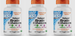 3X Doctor’s Best Natural Brain Enhancers, Vegan Gluten Free 60 Caps EXP 03/2026
