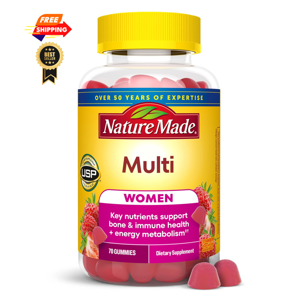 Nature Made Multivitamin For Women, Womens Gummy 70 Count (Pack of 1)