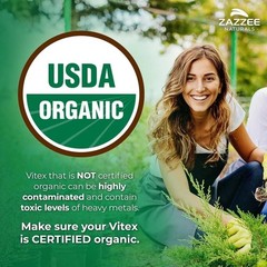 USDA Organic Vitex 4:1 Extract, 120 Capsules, 4 Supply, Chaste Berry, Hormo…