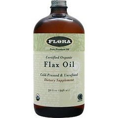 Flora Certified Organic Flax Oil – Cold Pressed & Unrefined 32 fl.oz