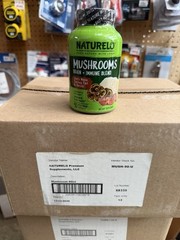 NATURELO Mushroom Supplement Lion’s Mane, Turkey Tail & Reishi EXP 11/12/26 90CT