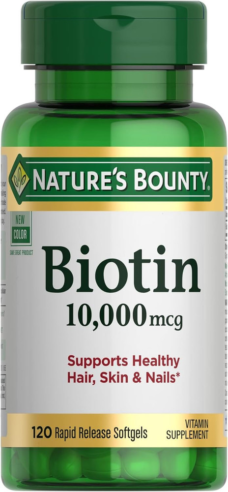 Biotin Supports Healthy Hair Skin and Nails 10,000 Mcg 120 Softgels (Pack of 1)
