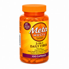 Metamucil Multi-Health Fiber Caps 100 Ct 2Pk + Free DR OTC Eye Wipe – Exp. 07/28