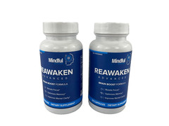 Mindful Nutrition Reawaken Advanced Brain Boost Formula 60 Capsules 01/2026 2 pk