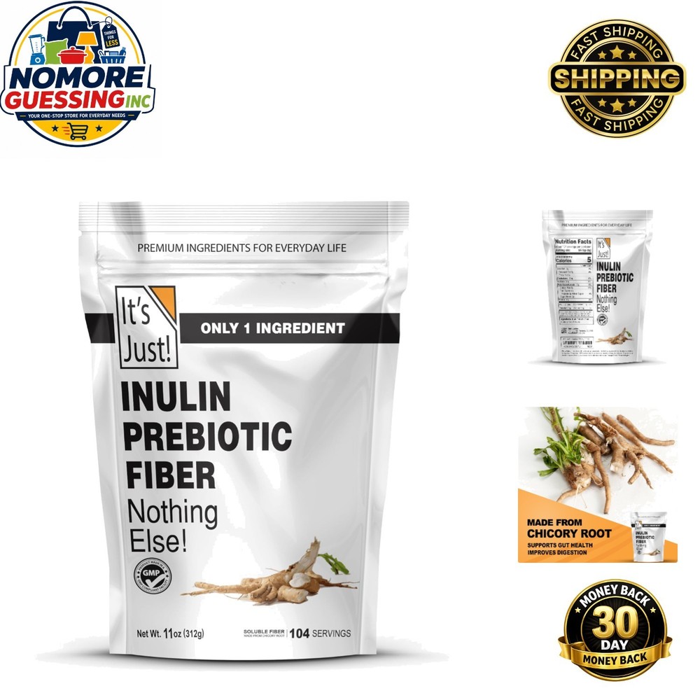 GMO-Free Inulin Powder – 11oz Prebiotic Fiber for Healthy Blood Sugar Levels