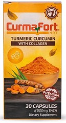 CurmaFort Turmeric Curcumin with Collagen Joint & Muscle Relief 30 Capsules