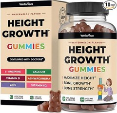 Height Growth Gummies | Kids Teen Vitamin Calcium, Magnesium Glycinate 60 Count