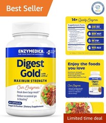 Maximum Strength Digestive Enzymes with ATPro – 45 Count for Enhanced Digestion