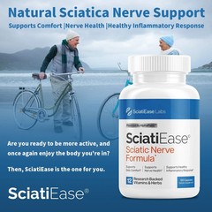 3 BOTTLES SciatiEase Labs Sciatic Nerve to Supportmula- Build Muscle, Improve Sl
