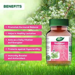 Dabur Shatavari 60 Tabs For Women’s Wellness Promotes Hormonal Balance