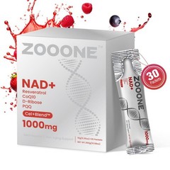 ZOOONE NR1000 NAD+ Berry Drink Mix for Skin Aging Support, Energy & Focus