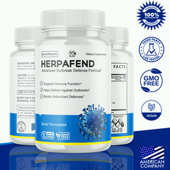(2 Pack) Herpafend Advanced Formula Skin Health, Herpa Fend Pills (60 Capsules)