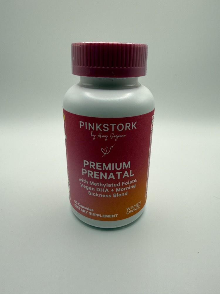 Pink Stork Premium Prenatal Vitamin for Women – B6, & Iron – 60 Capsules – New