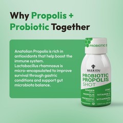 Bee and You Propolis Immune Shot, Probiotic, Vitamin 0.14 Fl Oz (Pack of 12)