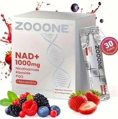 ZOOONE NAD+ 1000mg Liquid Drink Sticks Anti-Aging Energy Focus 30 Pack