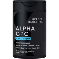 Alpha GPC 630mg Bioavailable Source of Choline – Focus & Cognitive Support 60 ct