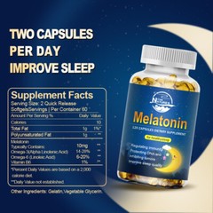 10mg Sleep Support Capsules Improve Sleep Quality Relieve Stress Sleep 4× 120Pcs