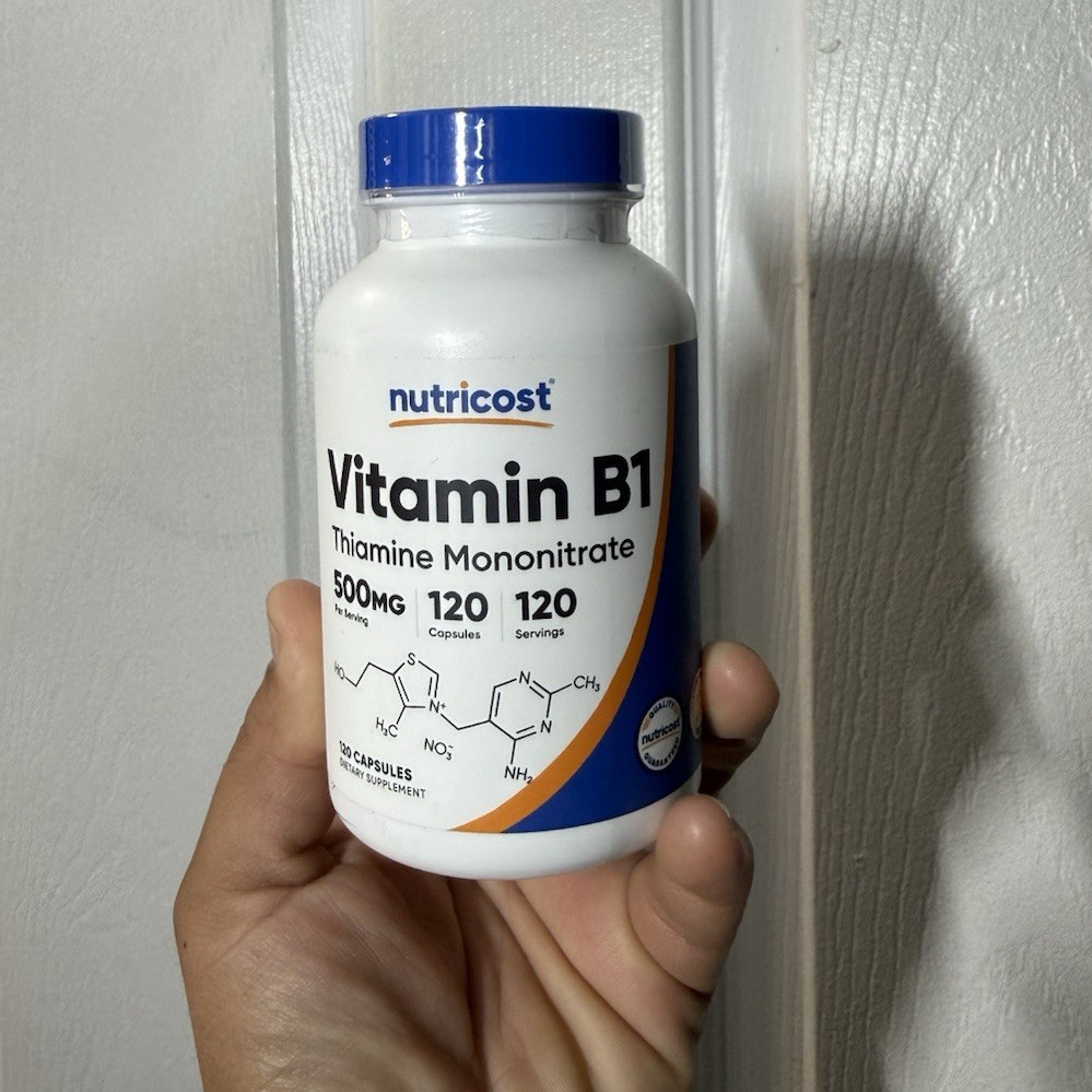 Nutricost Vitamin B1 (Thiamine Mononitrate) 500 mg Non-GMO Capsules, 120 Ct