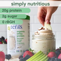 simply tera’s Organic Whey Protein Powder – Grass Fed Vanilla Whey Protein 12 Oz