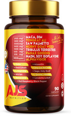 AJS Maca Root Capsules,Tribulus Extract for Men & Women 90 Capsules 23 in one