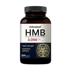 NatureBell HMB 3,000mg – 300 Capsules – Triple-Strength 300 Count (Pack of 1)