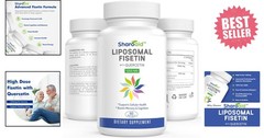 Liposomal Fisetin & Quercetin Capsules – 1200 mg Antioxidant Power – 60 Softgels