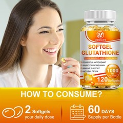 120 Pills Whitening Capsules 1000MG Natural Anti-Aging Skin Whitening Caps