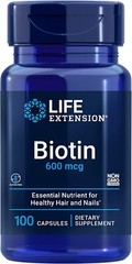 Life Extension, Biotin 600 Mg , 100 capsules