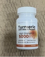 Turmeric W/ Black Pepper High Strength 5000 Mg 180 Tablets , Sealed/no Box 12/27
