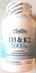D3 5000 IU AND K2 100 MCG VITAMINS 60 CAPSULES EXP 05/29