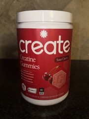 Create Creatine Gummies Sour Cherry 90 Count NSF Certified