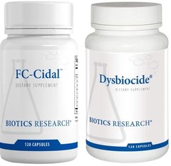 TWO PACK – Biotics Research – FC-Cidal (120caps) + Dysbiocide (120caps)