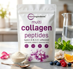 Micro Ingredients Multi Collagen Peptides Powder 16oz – Type I II III V X Unflav