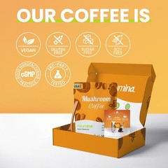 Mushroom Coffee 6-in-1 Blend 1200mg, 180g with Cordyceps, Lion’s Mane – Energy