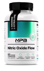 Nitric Oxide Flow Blood Pressure Support NPB Natures Pure Blend L-Arginine HCI +