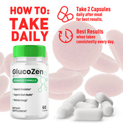 (5 Pack) GlucoZen Blood Balance Advanced Support Glycogen Vitamin 300 Capsules