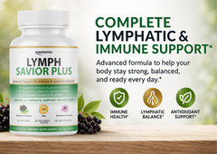 Lymph Savior Plus Immune & Lymphatic Support Supplement -60 Capsules | 5 Bottles